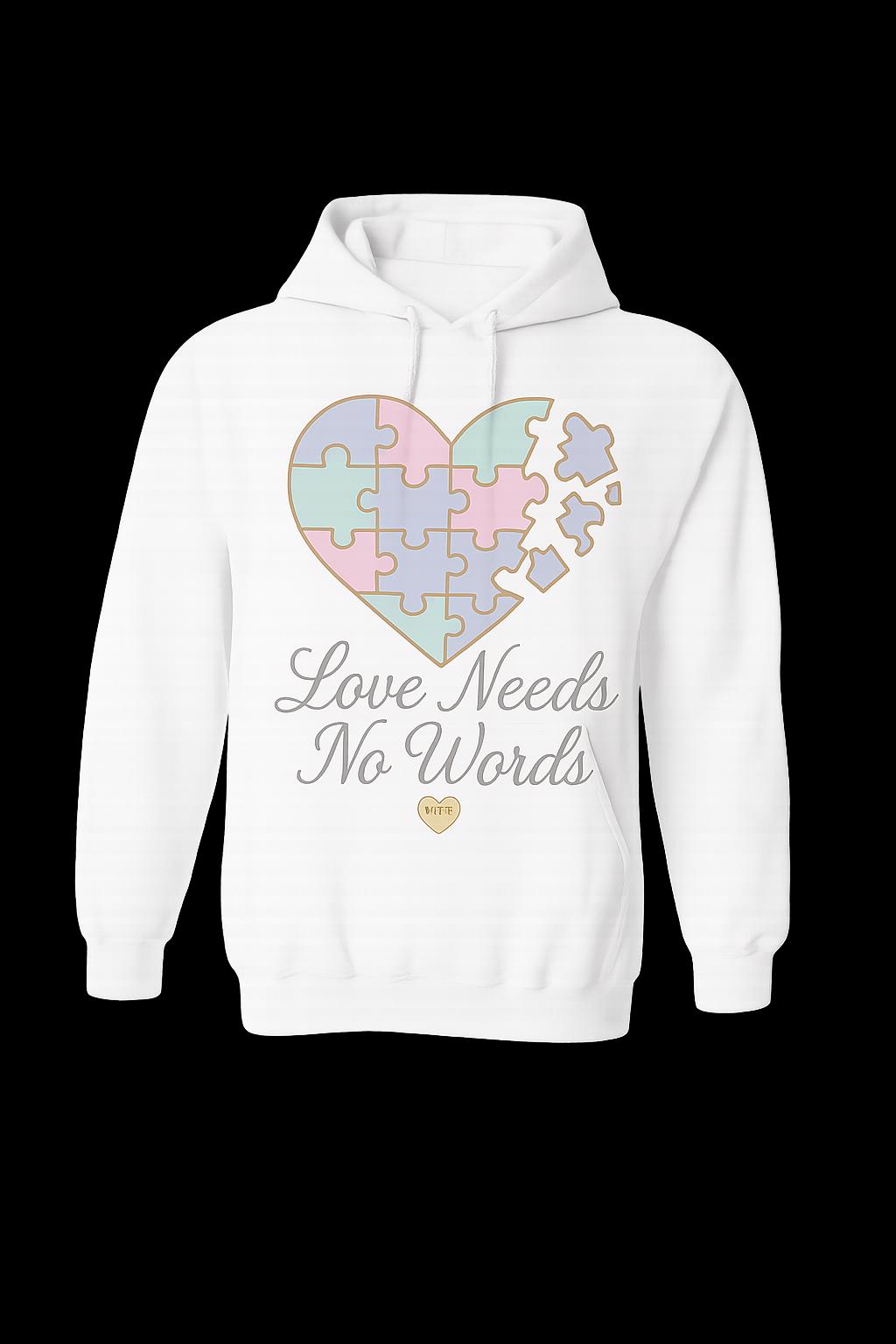 Love Needs No Words Autism Puzzle Heart pgn